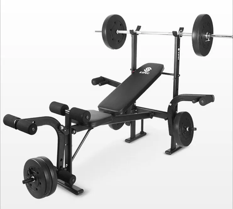 Adjustable Weight Bench with Barbell Rack - Multi-Functional Strength Training Equipment for Home Gym - Incline Decline Bench Press - Fitness Workout Station showcase 1
