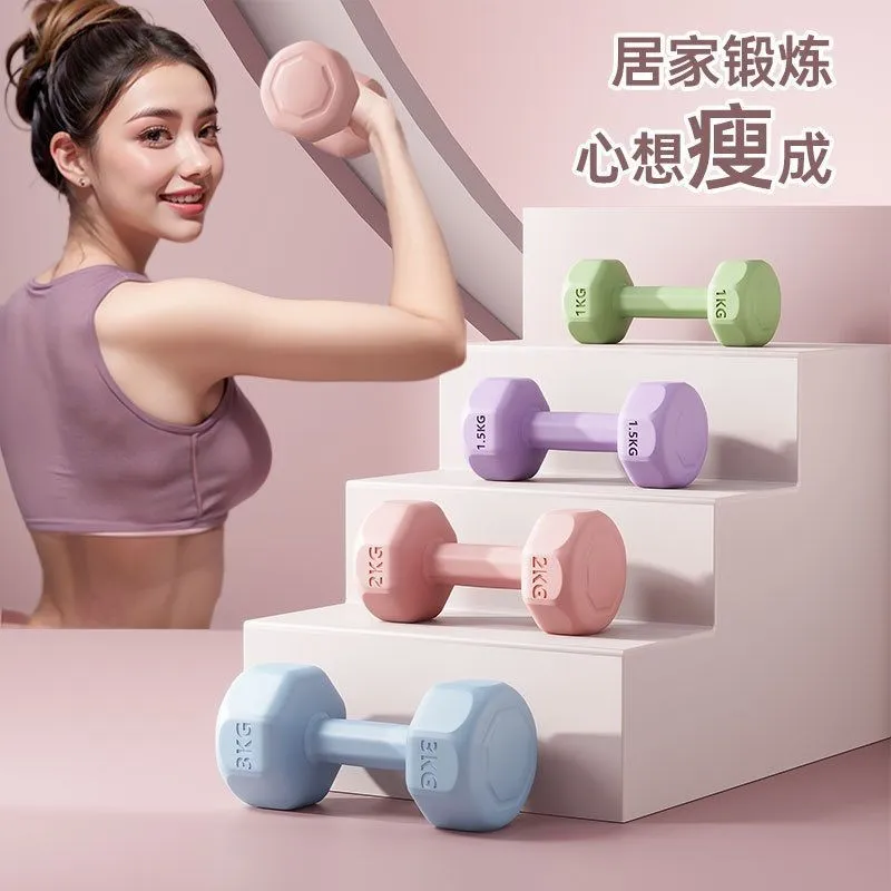 Dumbbells for Women, Men, and Kids - Rubberized Hand Weights for Home Fitness, Yoga, Arm Muscle Training, and Strength Training thumbnail 4