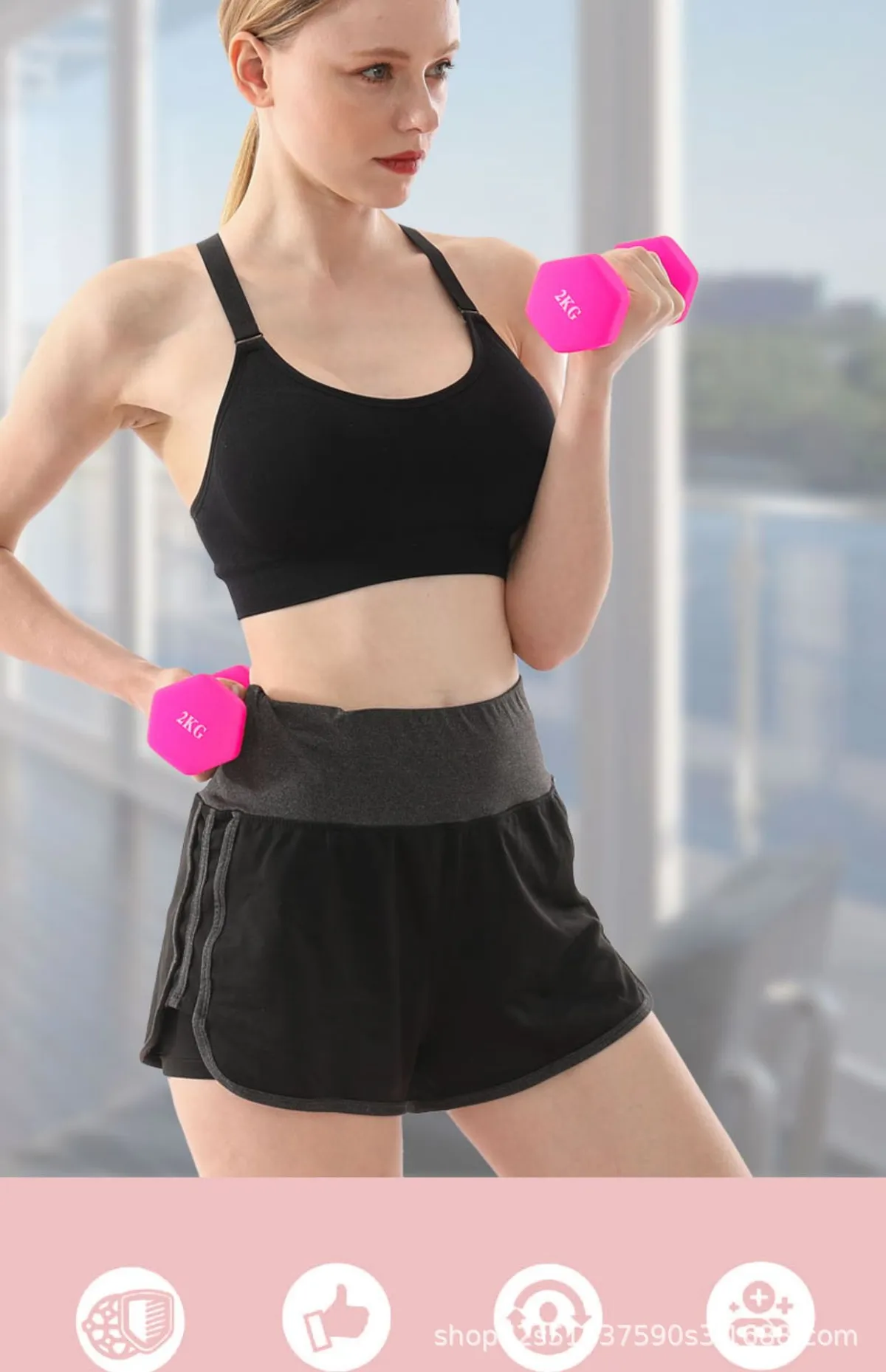 Women's Dumbbells Set - Home Fitness Equipment for Comprehensive Exercise | Small Hexagonal Weights for Children, Students, Yoga & Strength Training showcase 2