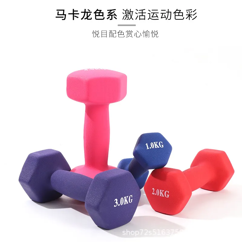 Women's Dumbbells Set - Home Fitness Equipment for Comprehensive Exercise | Small Hexagonal Weights for Children, Students, Yoga & Strength Training thumbnail 2