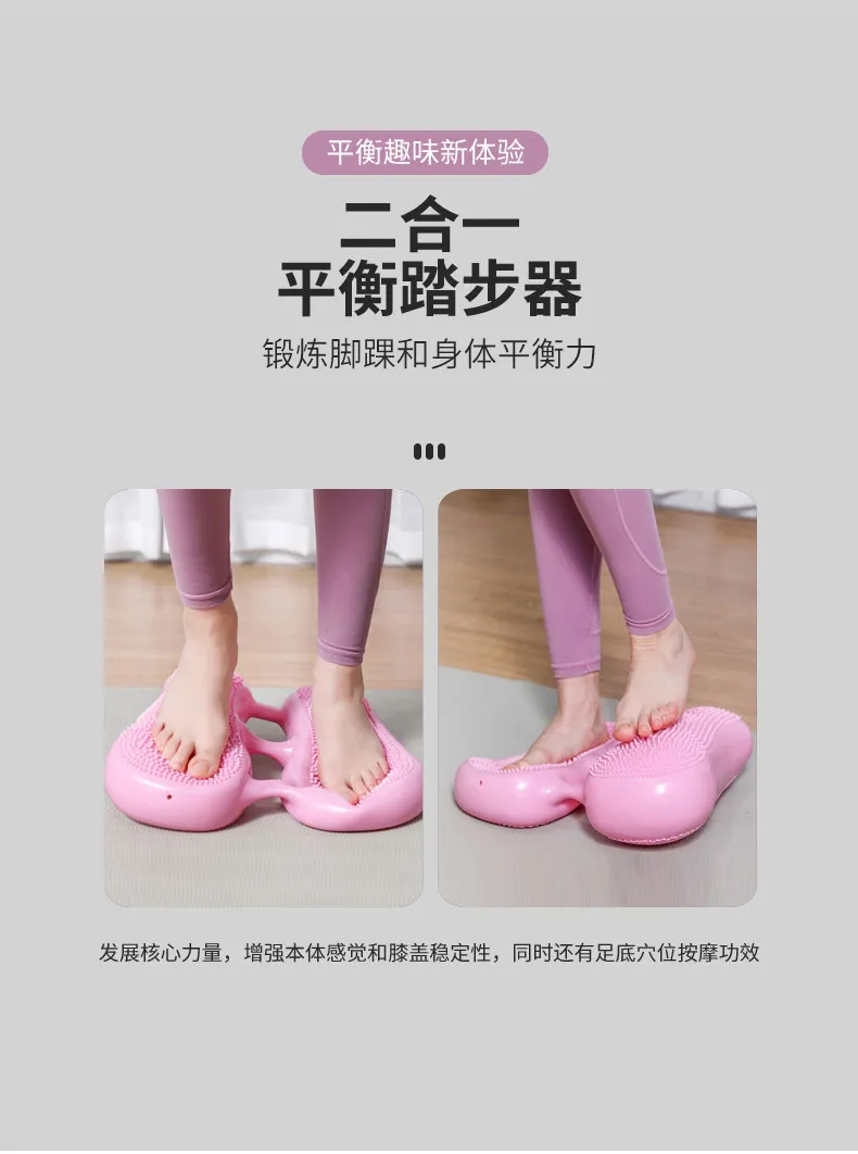 Home Stepper Exercise Machine - Multifunctional In-Situ Stepping, Silent Indoor Fitness Pedal with Inflatable Balance Cushion for Women showcase 4