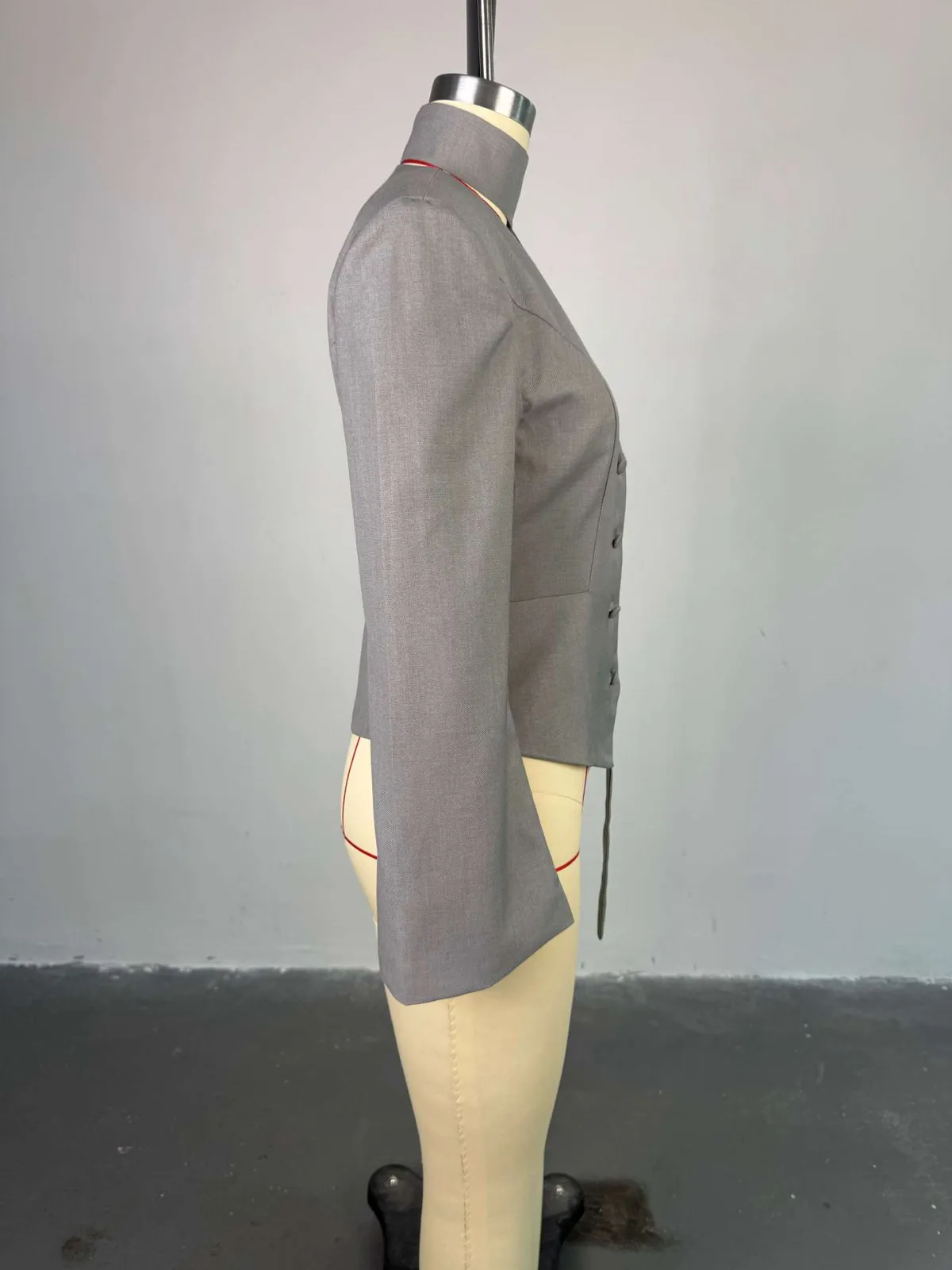 Women's Casual Blazer Jacket - Long Sleeve V-Neck Solid Color Scarf Detail - European & American Fashion 2026 Style - Ladies' Office Wear, Trendy Outerwear showcase 4