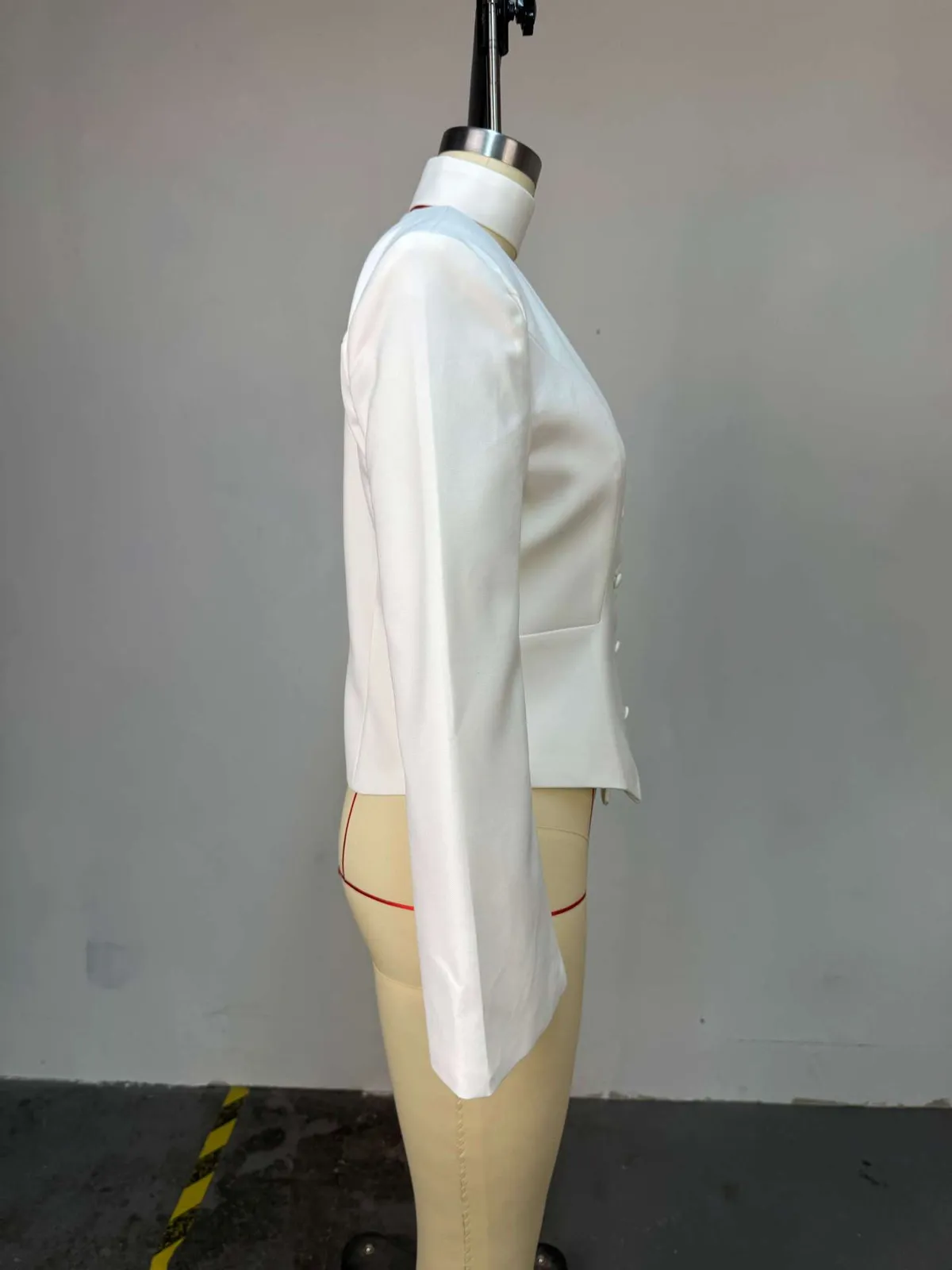 Women's Casual Blazer Jacket - Long Sleeve V-Neck Solid Color Scarf Detail - European & American Fashion 2026 Style - Ladies' Office Wear, Trendy Outerwear showcase 8