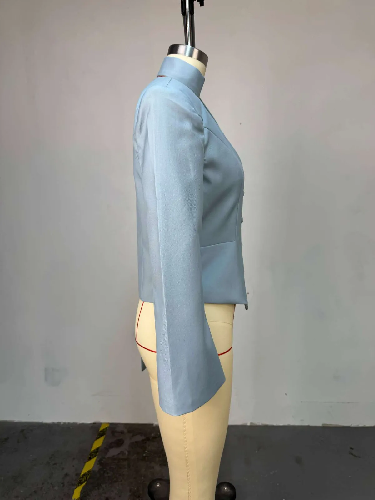 Women's Casual Blazer Jacket - Long Sleeve V-Neck Solid Color Scarf Detail - European & American Fashion 2026 Style - Ladies' Office Wear, Trendy Outerwear showcase 11