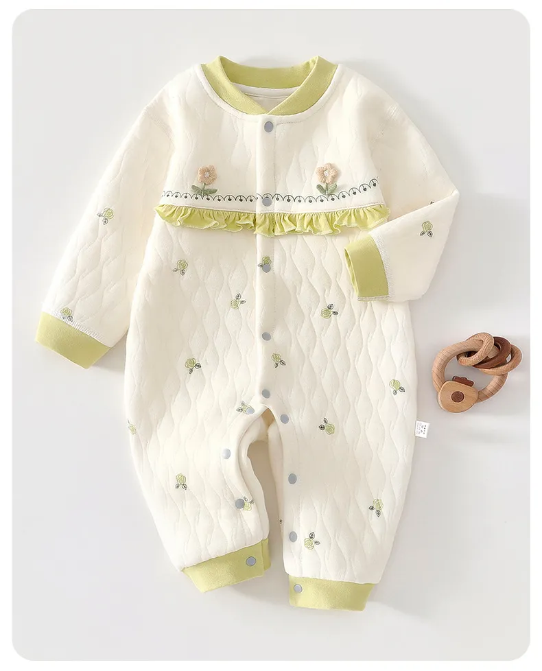 Baby Sleeping Bag Winter Warm Quilted Jumpsuit Long Sleeve Crawling Suit for Boys and Girls Newborn Infant Toddler Thick Padded Outfit showcase 20