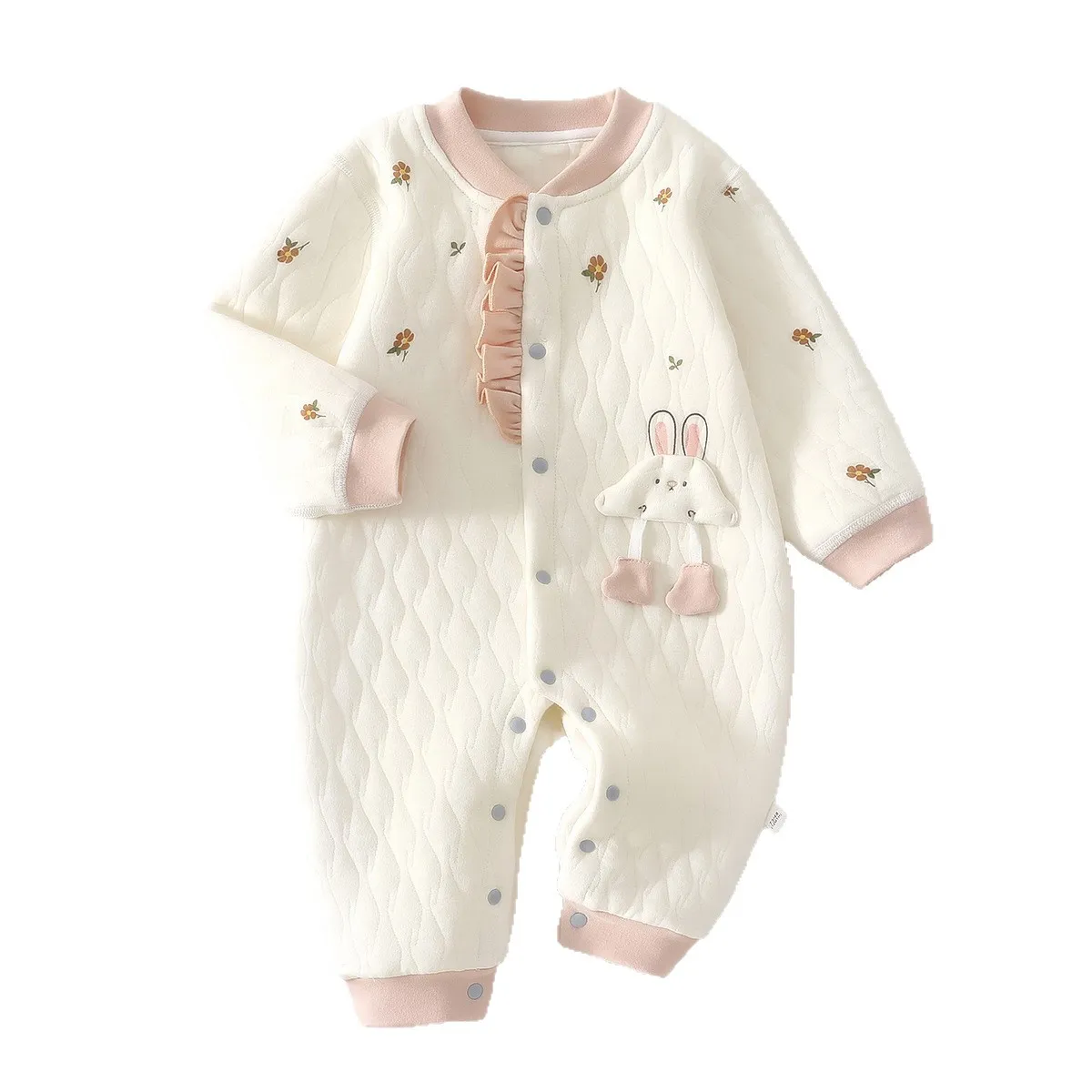 Baby Sleeping Bag Winter Warm Quilted Jumpsuit Long Sleeve Crawling Suit for Boys and Girls Newborn Infant Toddler Thick Padded Outfit thumbnail 5