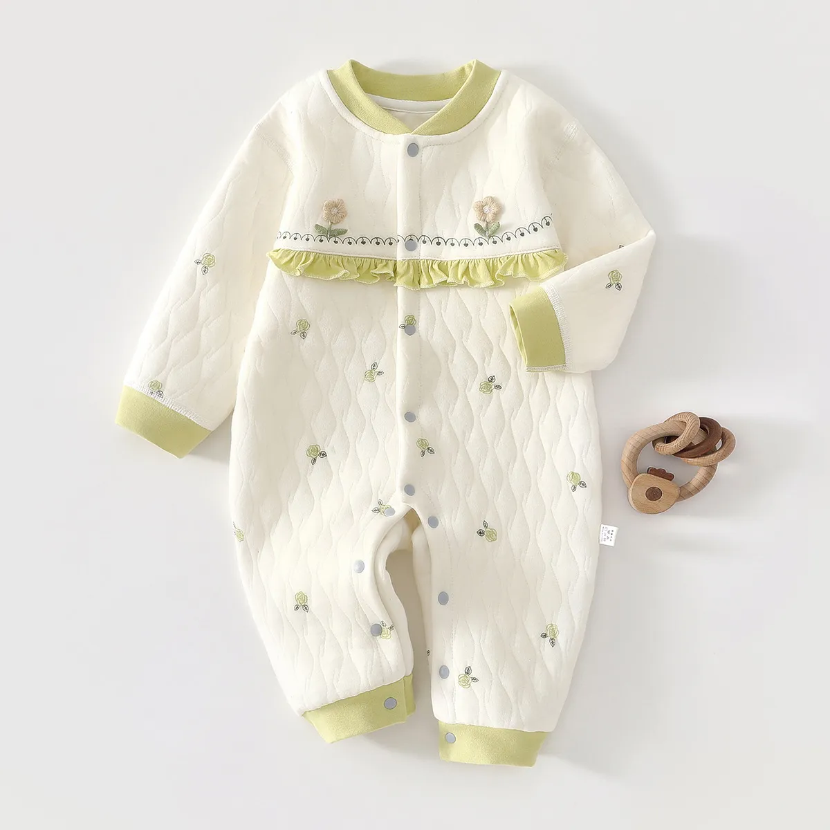 Baby Sleeping Bag Winter Warm Quilted Jumpsuit Long Sleeve Crawling Suit for Boys and Girls Newborn Infant Toddler Thick Padded Outfit thumbnail 6