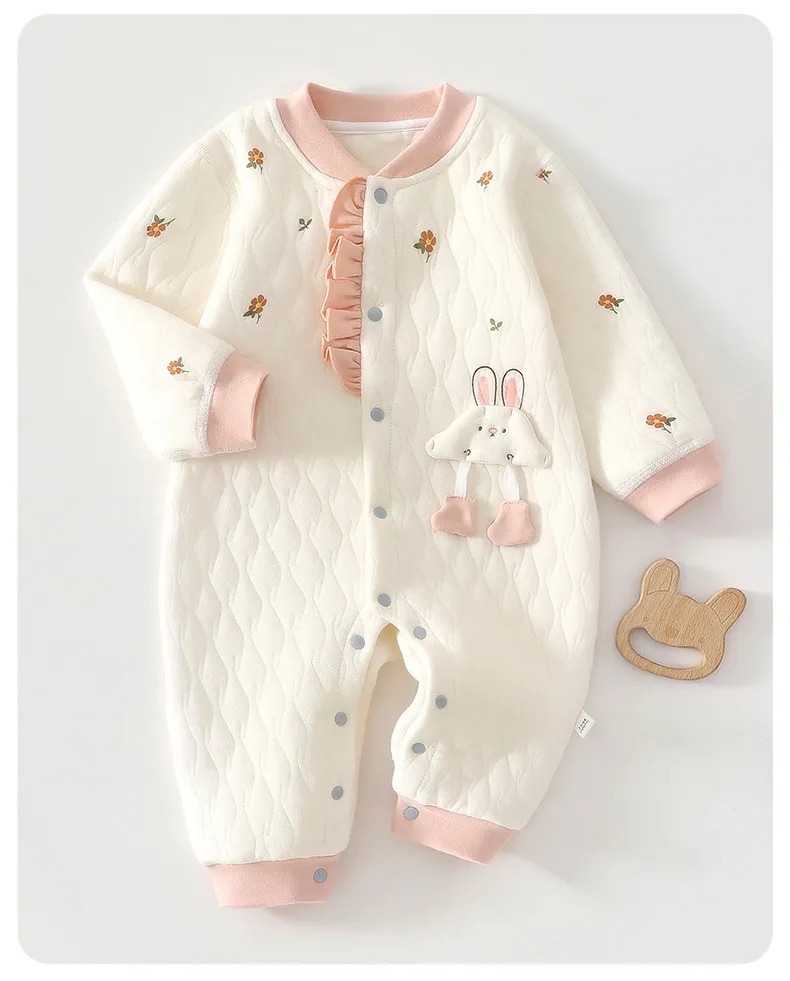 Baby Sleeping Bag Winter Warm Quilted Jumpsuit Long Sleeve Crawling Suit for Boys and Girls Newborn Infant Toddler Thick Padded Outfit showcase 18