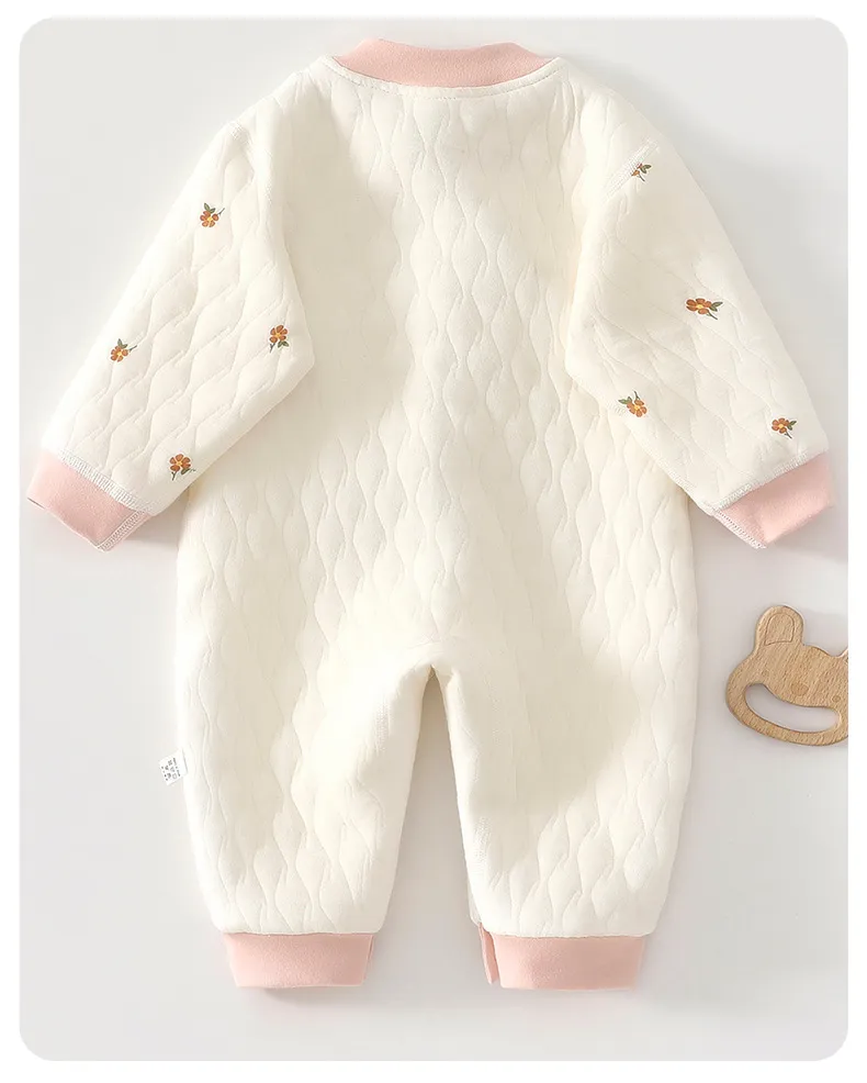 Baby Sleeping Bag Winter Warm Quilted Jumpsuit Long Sleeve Crawling Suit for Boys and Girls Newborn Infant Toddler Thick Padded Outfit showcase 19