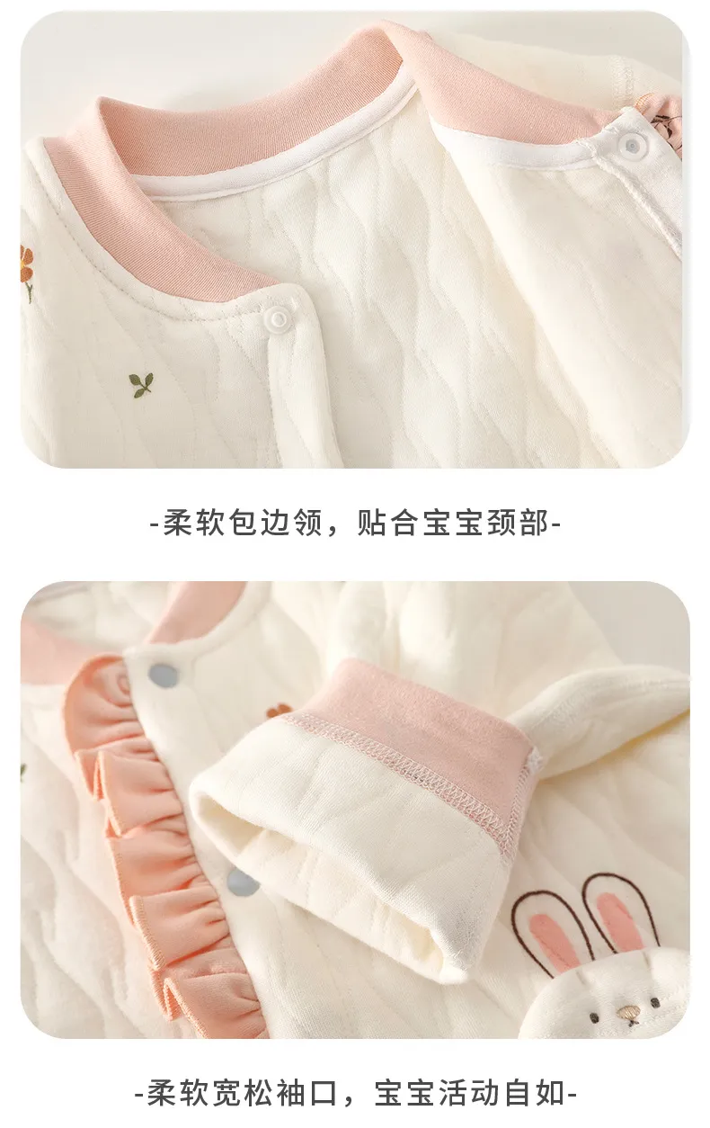 Baby Sleeping Bag Winter Warm Quilted Jumpsuit Long Sleeve Crawling Suit for Boys and Girls Newborn Infant Toddler Thick Padded Outfit showcase 14