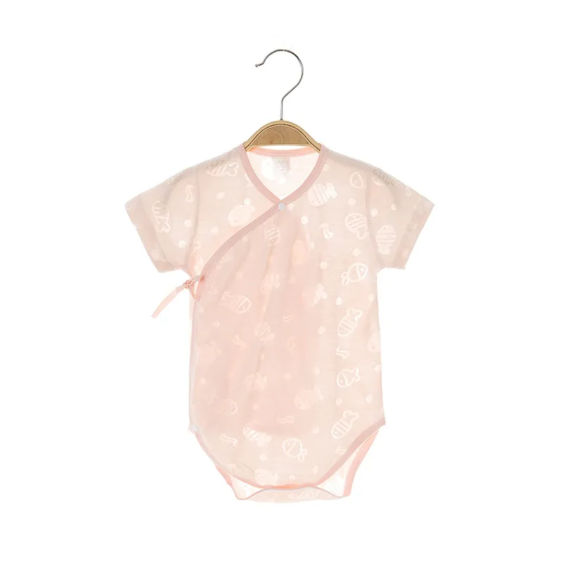 Baby Summer Clothes Set - Short Sleeve Thin Triangle Harem Newborn One-Piece Pajamas - Breathable Romper for Infants thumbnail 8