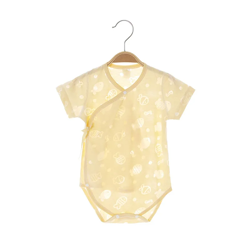 Baby Summer Clothes Set - Short Sleeve Thin Triangle Harem Newborn One-Piece Pajamas - Breathable Romper for Infants thumbnail 10