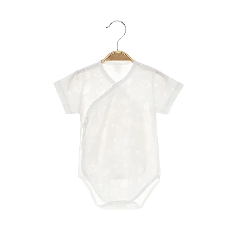 Baby Summer Clothes Set - Short Sleeve Thin Triangle Harem Newborn One-Piece Pajamas - Breathable Romper for Infants thumbnail 9