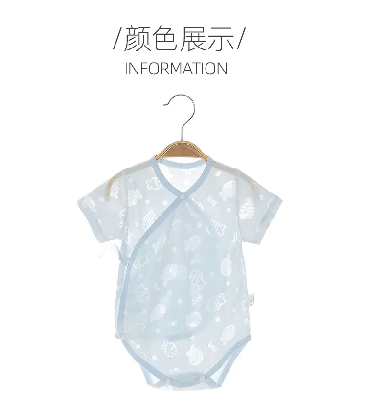 Baby Summer Clothes Set - Short Sleeve Thin Triangle Harem Newborn One-Piece Pajamas - Breathable Romper for Infants showcase 10