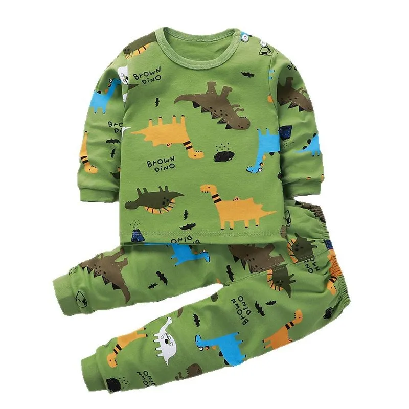 Kids Cotton Pajama Set - Soft Spring/Autumn Underwear Suit for Boys and Girls - Baby Sleepwear, Home Clothing Wholesale thumbnail 5