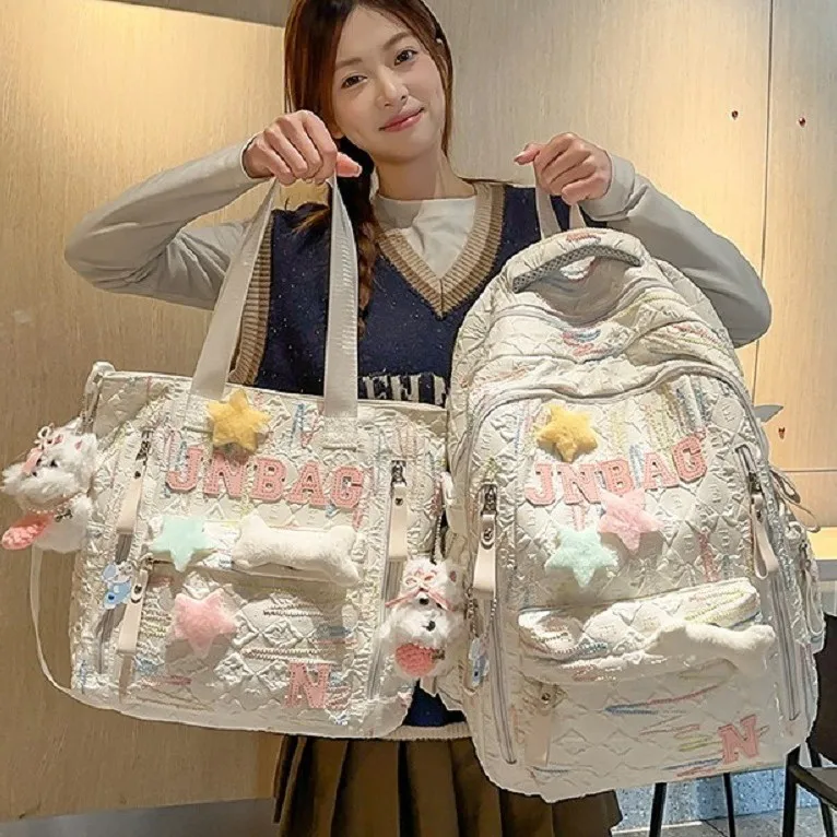 Cute Lightweight Backpack for Teenage Girls - Large Capacity Schoolbag for Junior High and High School Students - Kawaii Style Bookbag thumbnail 1