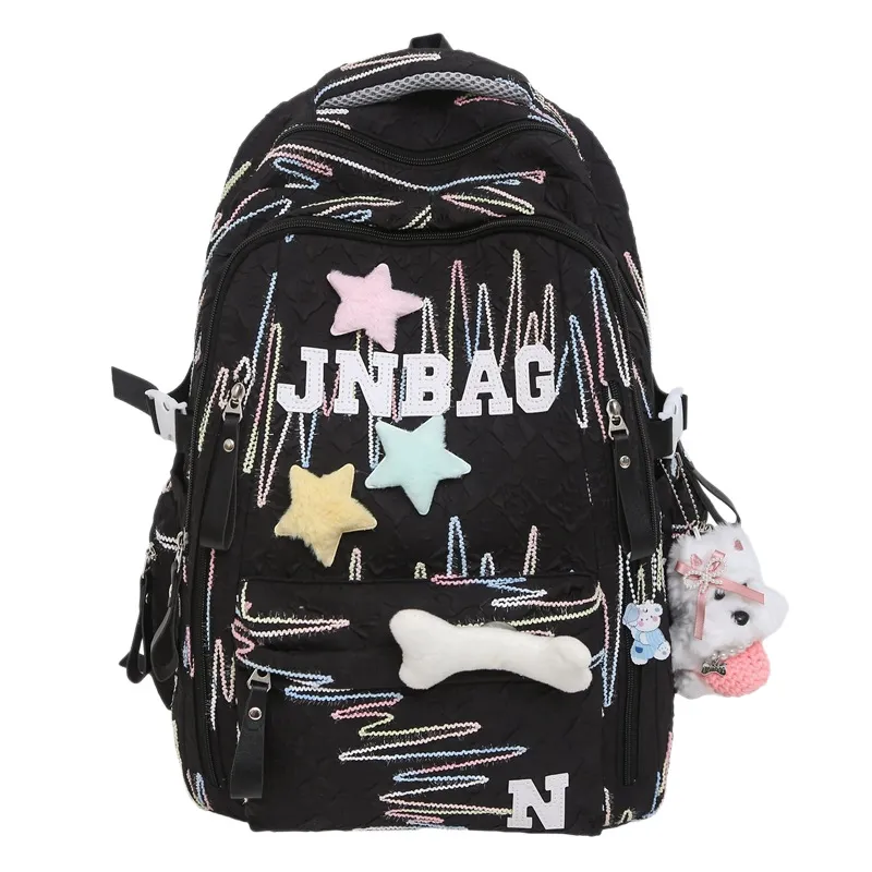 Cute Lightweight Backpack for Teenage Girls - Large Capacity Schoolbag for Junior High and High School Students - Kawaii Style Bookbag thumbnail 5