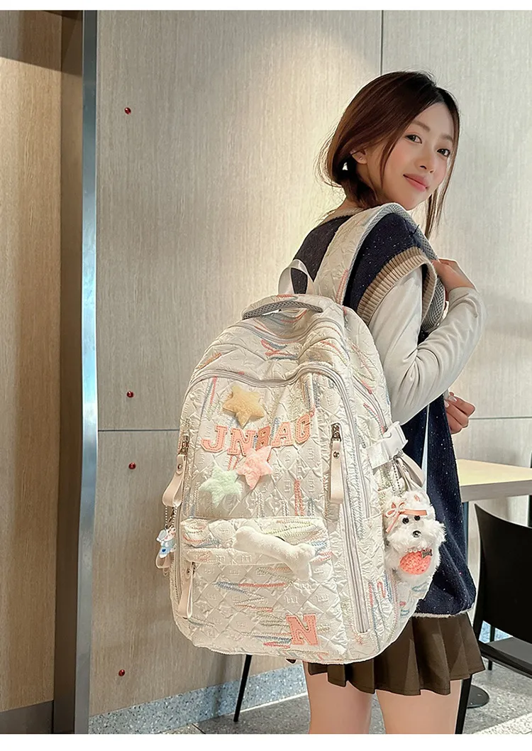 Cute Lightweight Backpack for Teenage Girls - Large Capacity Schoolbag for Junior High and High School Students - Kawaii Style Bookbag showcase 12