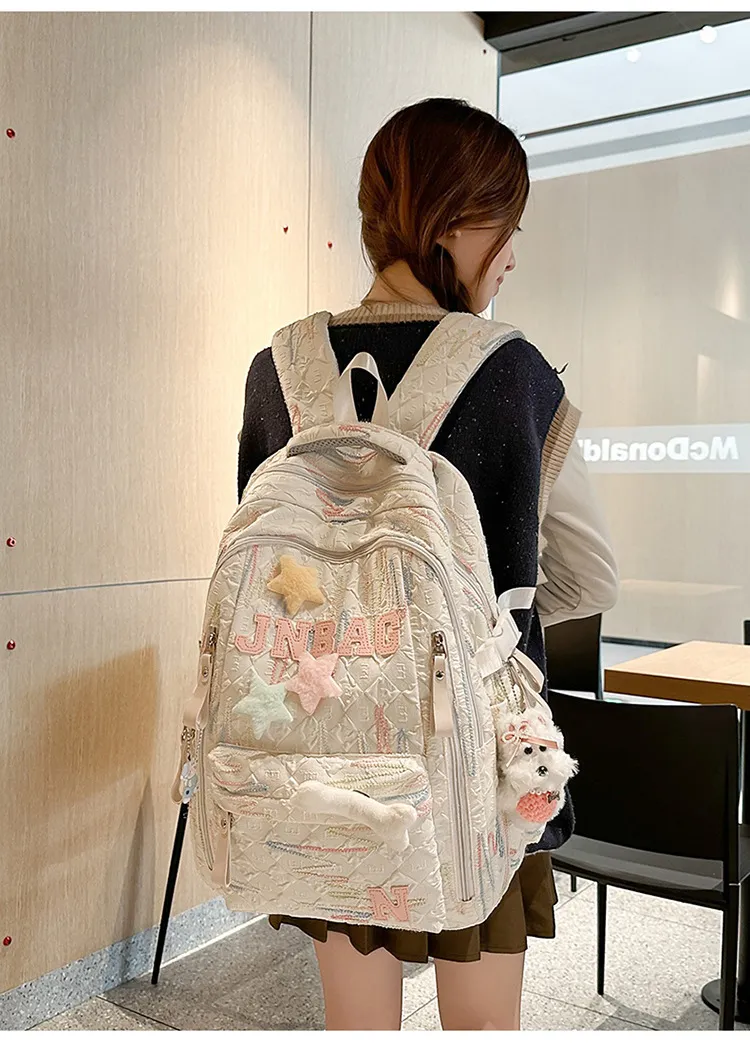 Cute Lightweight Backpack for Teenage Girls - Large Capacity Schoolbag for Junior High and High School Students - Kawaii Style Bookbag showcase 11