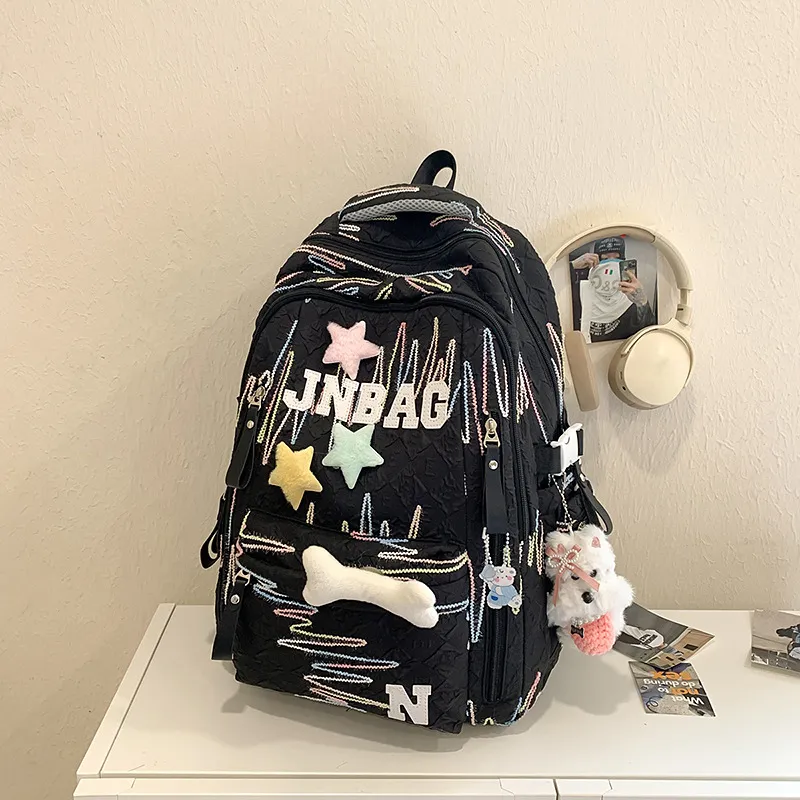 Cute Lightweight Backpack for Teenage Girls - Large Capacity Schoolbag for Junior High and High School Students - Kawaii Style Bookbag thumbnail 7