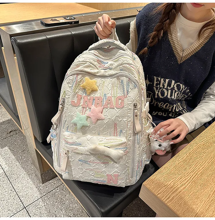 Cute Lightweight Backpack for Teenage Girls - Large Capacity Schoolbag for Junior High and High School Students - Kawaii Style Bookbag showcase 14