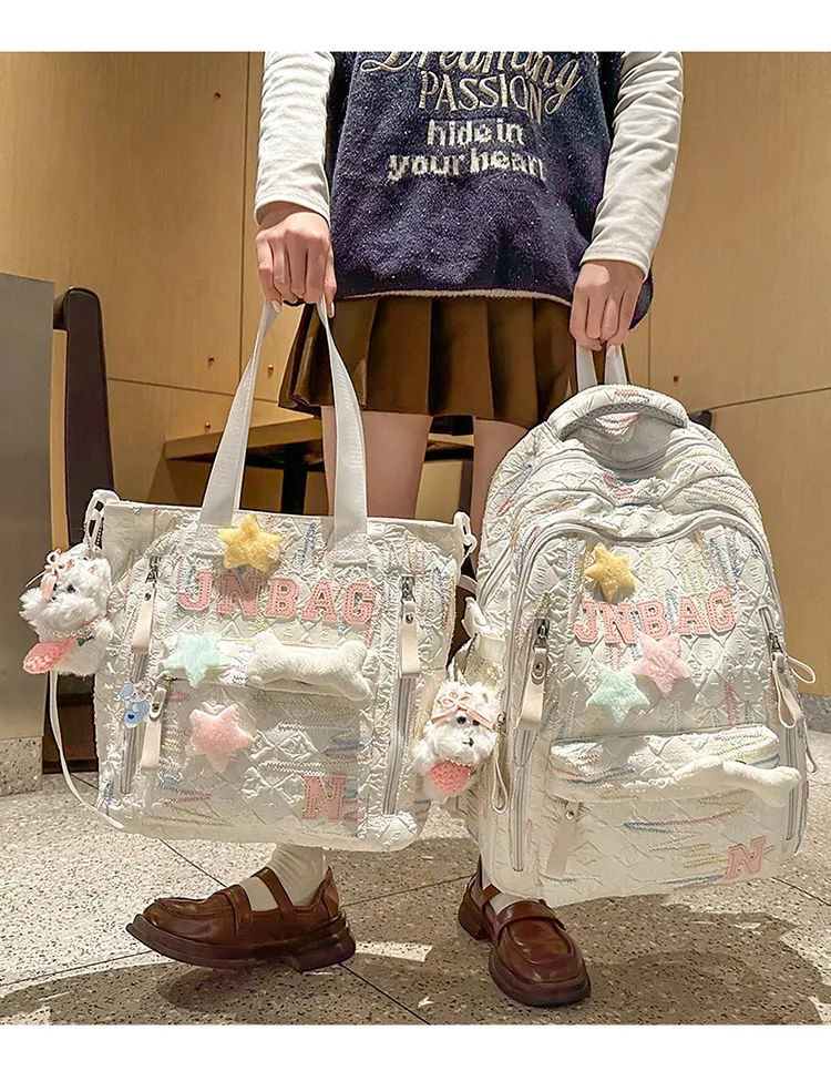 Cute Lightweight Backpack for Teenage Girls - Large Capacity Schoolbag for Junior High and High School Students - Kawaii Style Bookbag showcase 8