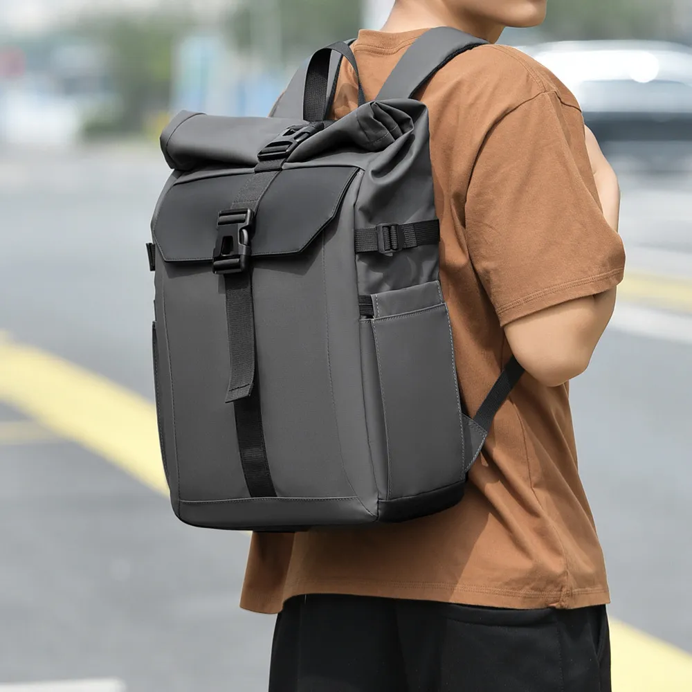 Men's Multifunctional Backpack, Simple Business Style, Large Capacity Laptop Bag, Short Trip Travel Backpack, Student School Bag thumbnail 1