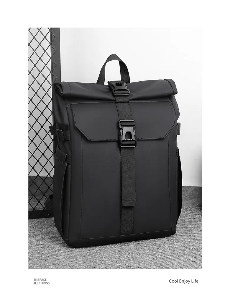 Men's Multifunctional Backpack, Simple Business Style, Large Capacity Laptop Bag, Short Trip Travel Backpack, Student School Bag showcase 20