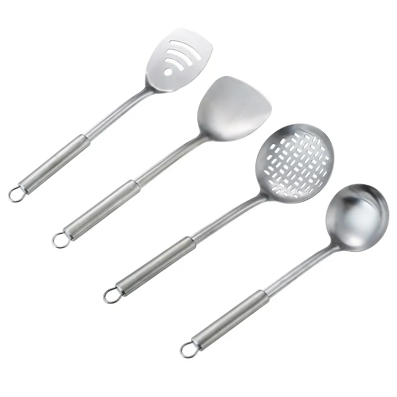 Stainless Steel Kitchen Utensil Set - Spatula, Spoon, Colander - Heavy Duty Cooking Tools for Home Chefs thumbnail 5