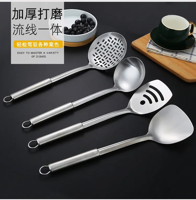 Stainless Steel Kitchen Utensil Set - Spatula, Spoon, Colander - Heavy Duty Cooking Tools for Home Chefs showcase 3