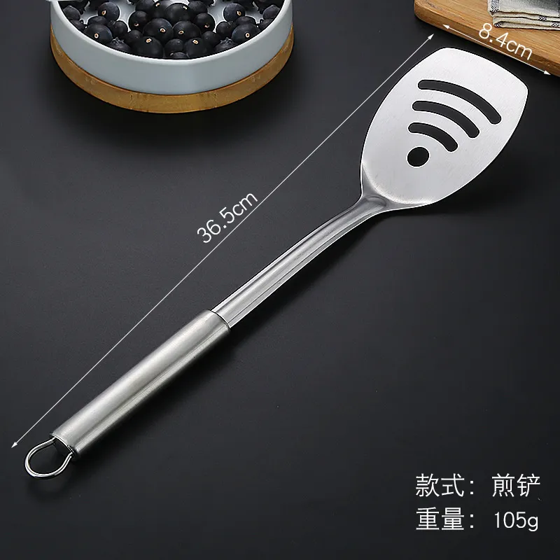 Stainless Steel Kitchen Utensil Set - Spatula, Spoon, Colander - Heavy Duty Cooking Tools for Home Chefs thumbnail 10