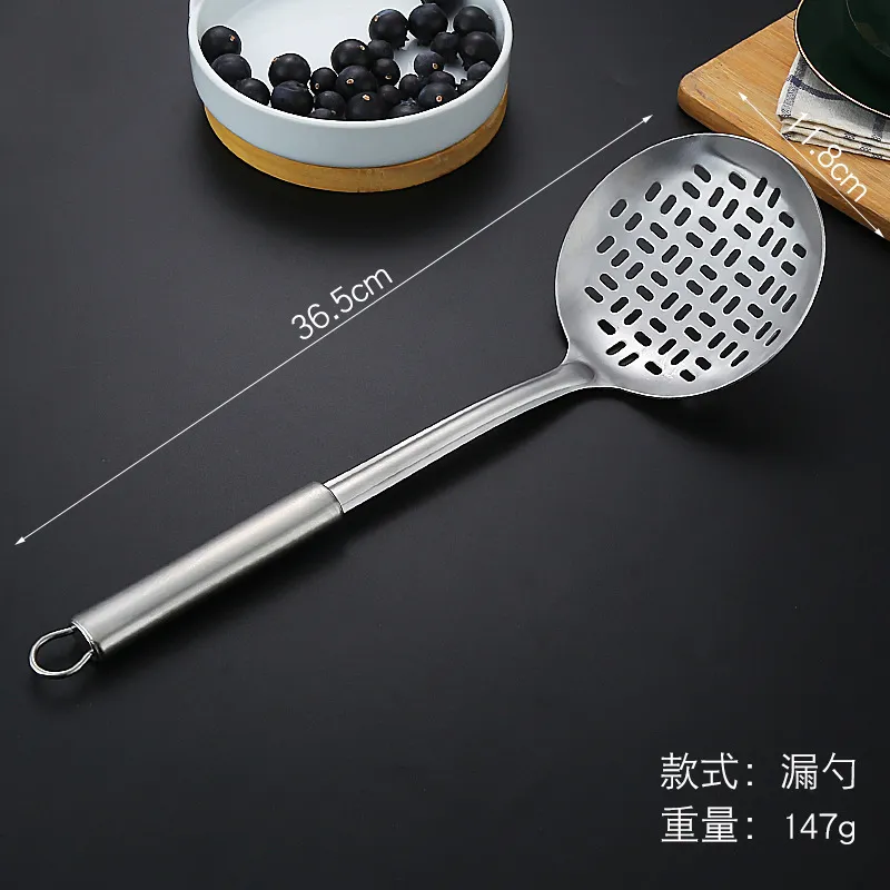 Stainless Steel Kitchen Utensil Set - Spatula, Spoon, Colander - Heavy Duty Cooking Tools for Home Chefs thumbnail 9