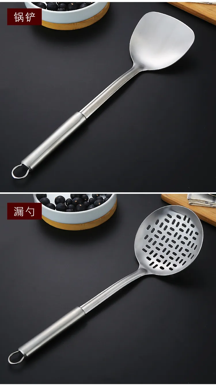 Stainless Steel Kitchen Utensil Set - Spatula, Spoon, Colander - Heavy Duty Cooking Tools for Home Chefs showcase 15