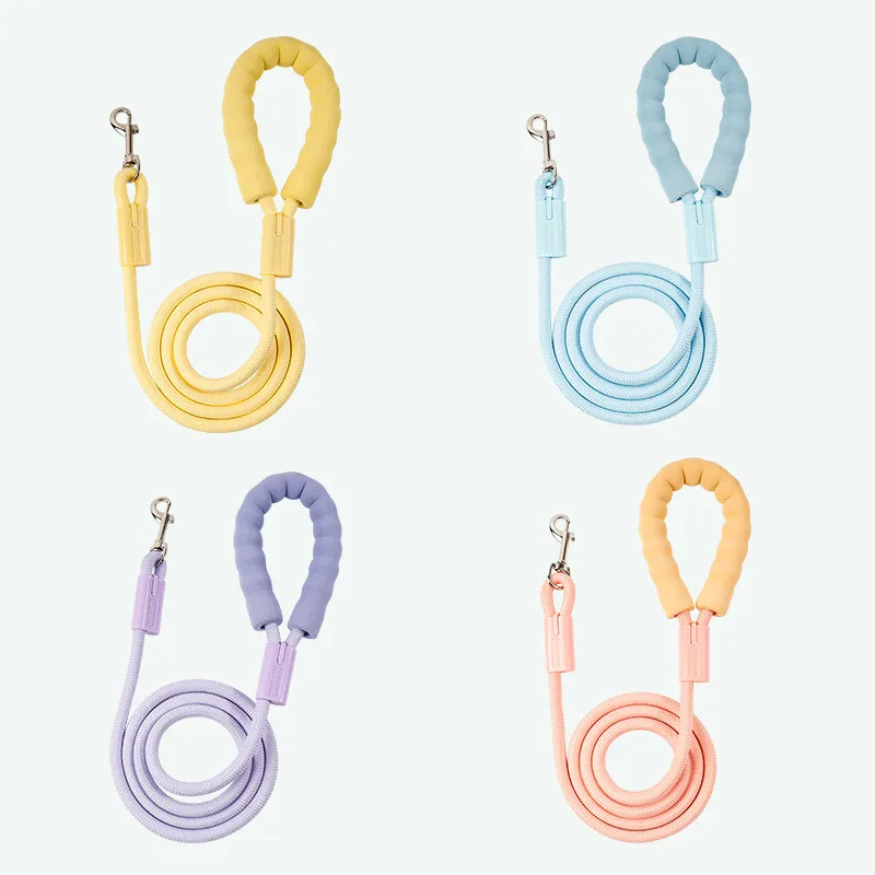 Durable Dog Rope Leash - Heavy Duty Nylon Braided Pet Traction Rope for Walking, Training, and Outdoor Activities - Colorful and Comfortable Grip thumbnail 5
