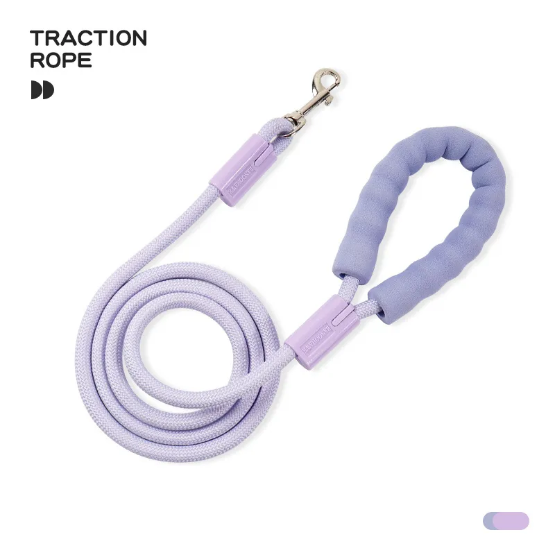 Durable Dog Rope Leash - Heavy Duty Nylon Braided Pet Traction Rope for Walking, Training, and Outdoor Activities - Colorful and Comfortable Grip thumbnail 7
