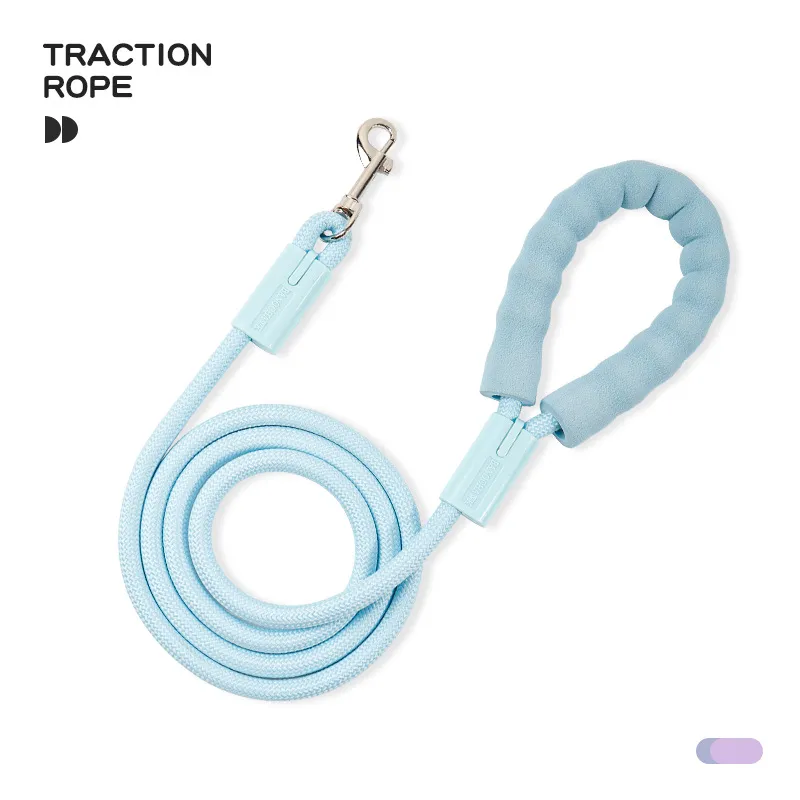 Durable Dog Rope Leash - Heavy Duty Nylon Braided Pet Traction Rope for Walking, Training, and Outdoor Activities - Colorful and Comfortable Grip thumbnail 8
