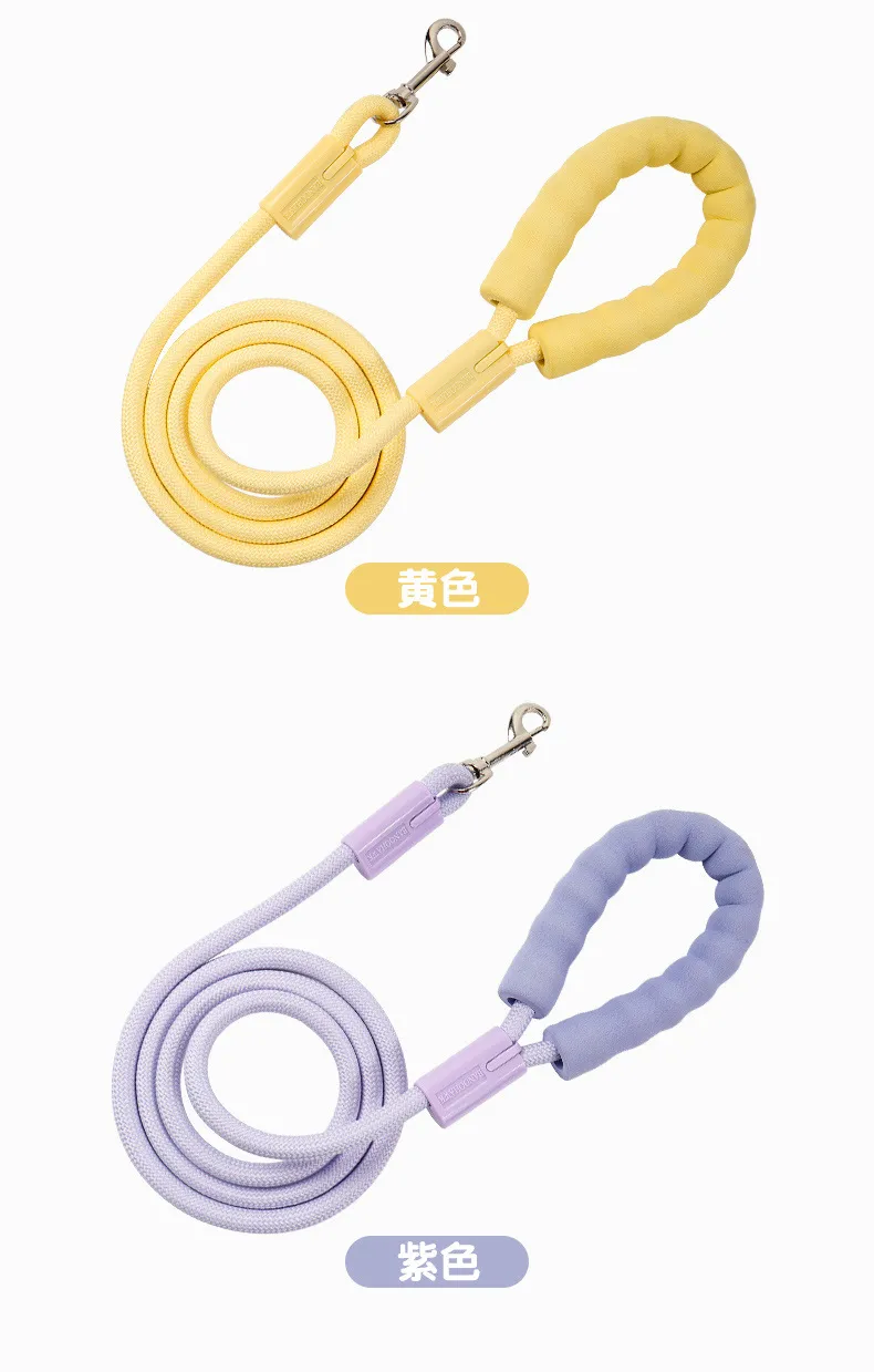 Durable Dog Rope Leash - Heavy Duty Nylon Braided Pet Traction Rope for Walking, Training, and Outdoor Activities - Colorful and Comfortable Grip showcase 8