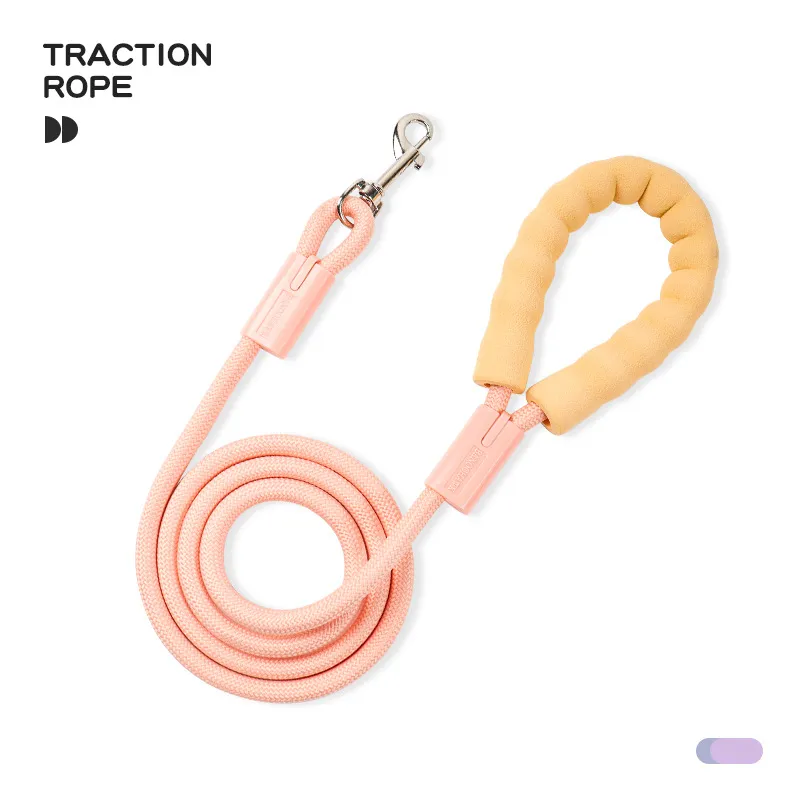 Durable Dog Rope Leash - Heavy Duty Nylon Braided Pet Traction Rope for Walking, Training, and Outdoor Activities - Colorful and Comfortable Grip thumbnail 9