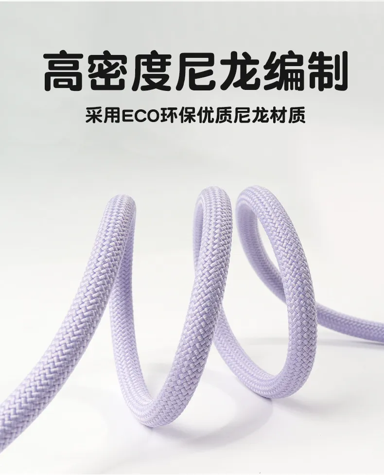Durable Dog Rope Leash - Heavy Duty Nylon Braided Pet Traction Rope for Walking, Training, and Outdoor Activities - Colorful and Comfortable Grip showcase 6