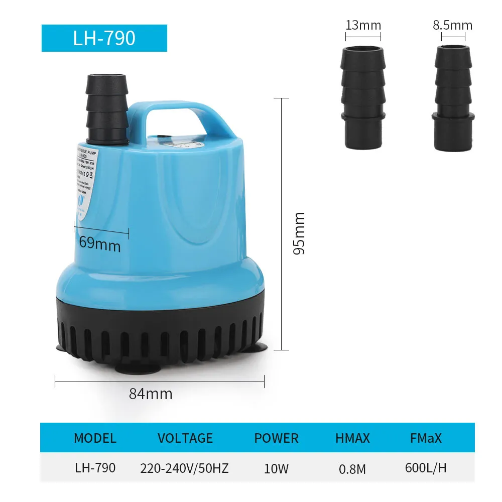 Aquarium Submersible Water Pump - Bottom Suction Fish Tank Circulation Pump for Water Change, Filtration, Oxygenation - Quiet & Efficient showcase 13