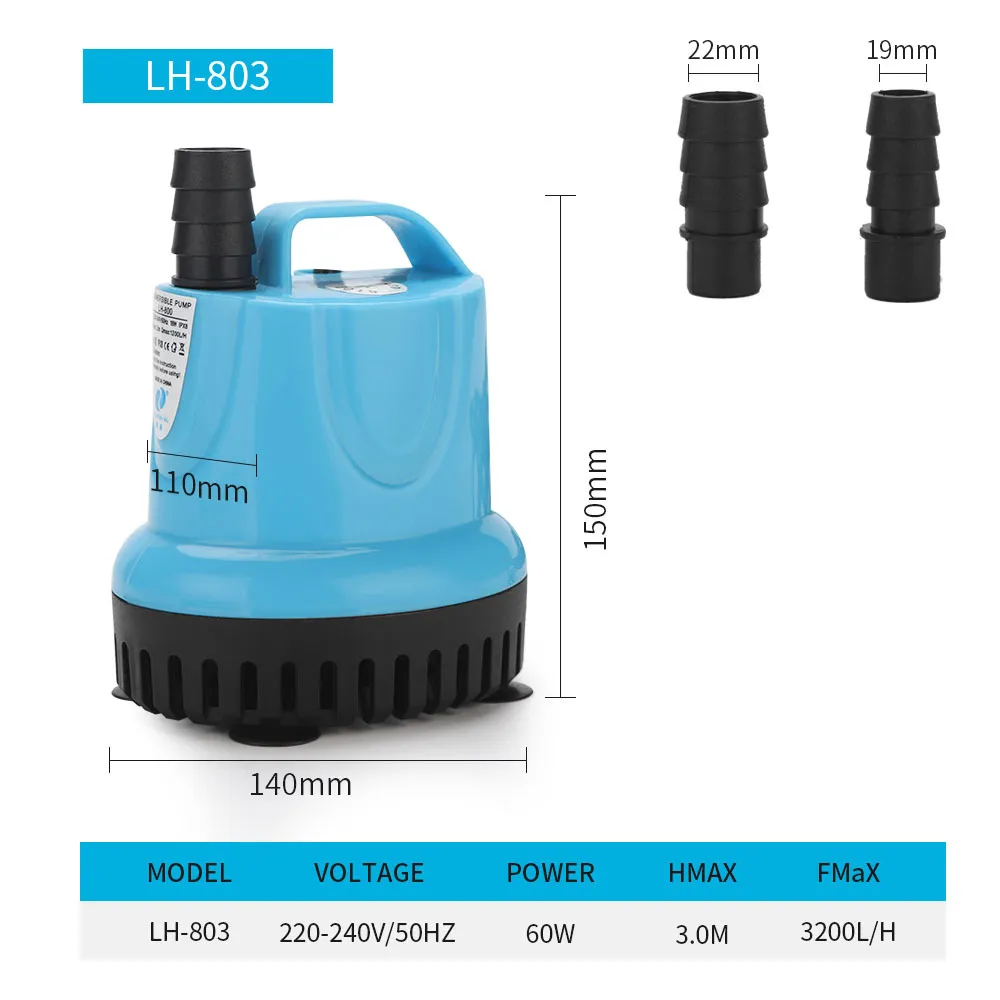 Aquarium Submersible Water Pump - Bottom Suction Fish Tank Circulation Pump for Water Change, Filtration, Oxygenation - Quiet & Efficient thumbnail 9