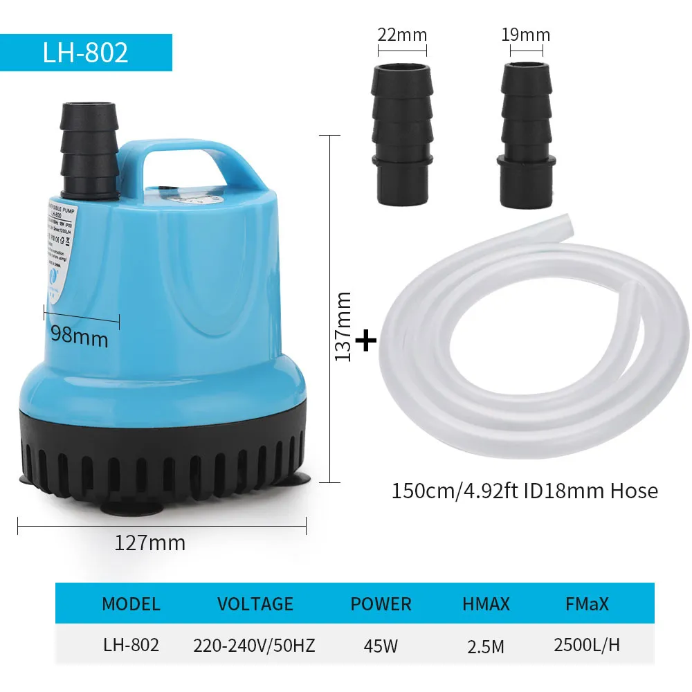 Aquarium Submersible Water Pump - Bottom Suction Fish Tank Circulation Pump for Water Change, Filtration, Oxygenation - Quiet & Efficient thumbnail 8