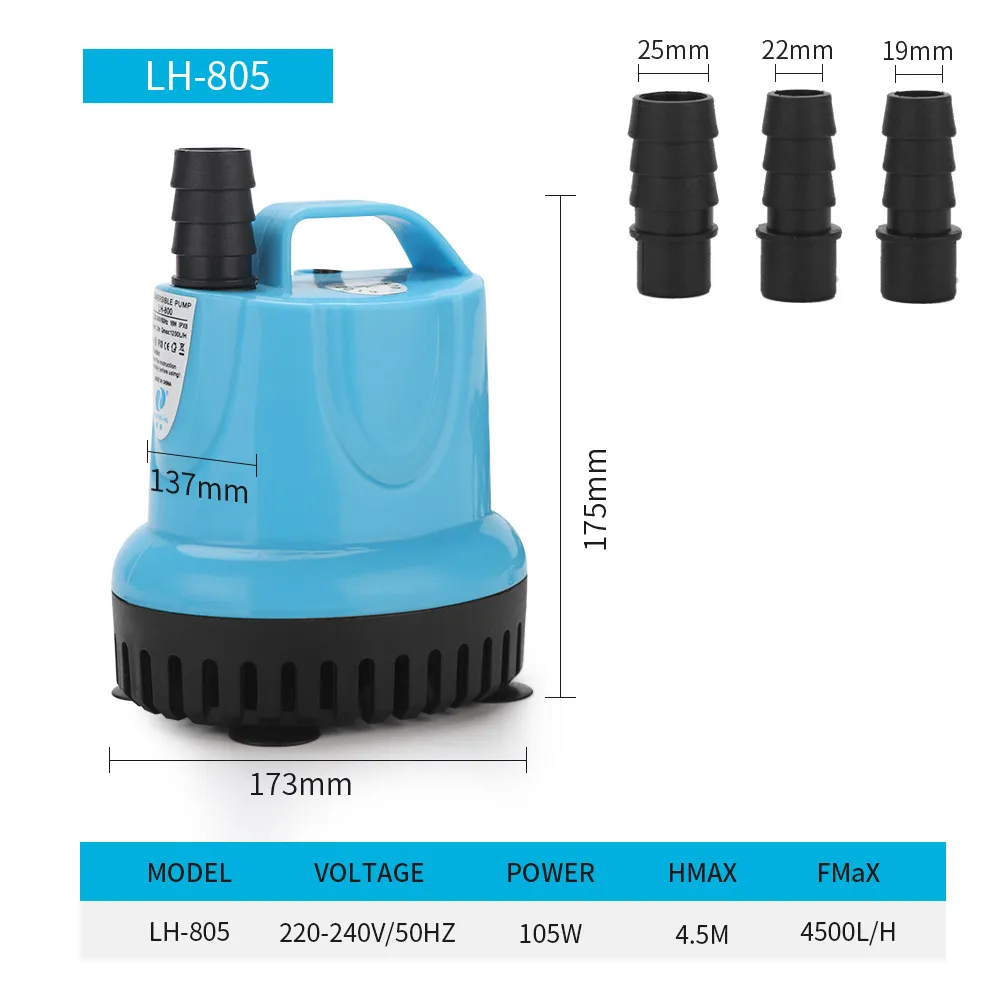 Aquarium Submersible Water Pump - Bottom Suction Fish Tank Circulation Pump for Water Change, Filtration, Oxygenation - Quiet & Efficient showcase 7