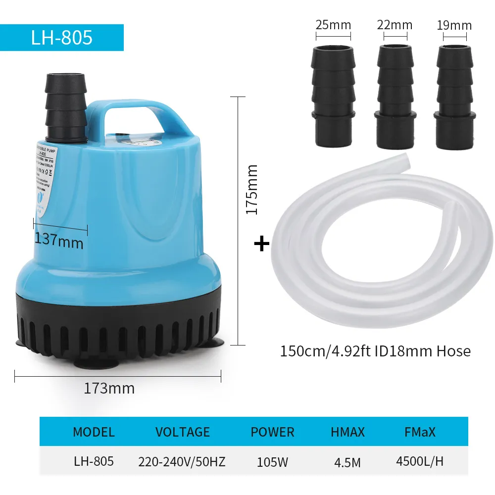 Aquarium Submersible Water Pump - Bottom Suction Fish Tank Circulation Pump for Water Change, Filtration, Oxygenation - Quiet & Efficient showcase 20