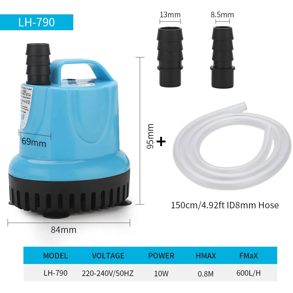 Aquarium Submersible Water Pump - Bottom Suction Fish Tank Circulation Pump for Water Change, Filtration, Oxygenation - Quiet & Efficient showcase 14