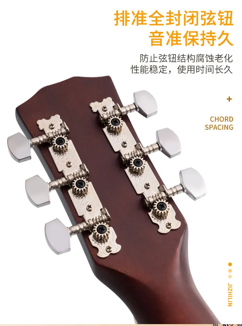30/36 Inch Acoustic Folk Guitar for Beginners, Students, and Novices - Rounded Corner Design, Ideal Practice Instrument for Aspiring Guitarists showcase 16
