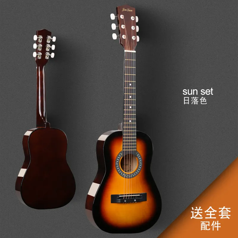 30/36 Inch Acoustic Folk Guitar for Beginners, Students, and Novices - Rounded Corner Design, Ideal Practice Instrument for Aspiring Guitarists thumbnail 7