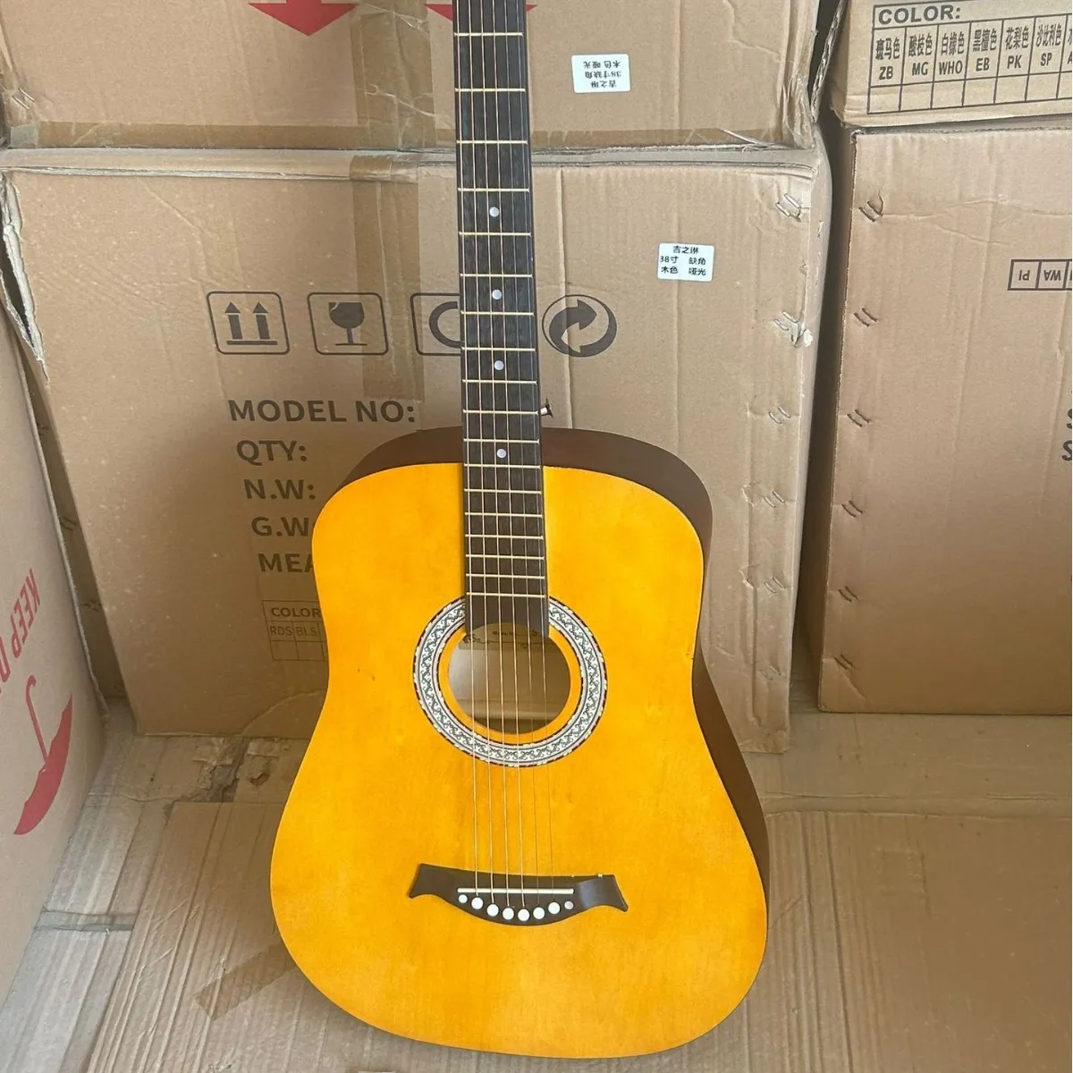 30/36 Inch Acoustic Folk Guitar for Beginners, Students, and Novices - Rounded Corner Design, Ideal Practice Instrument for Aspiring Guitarists thumbnail 6