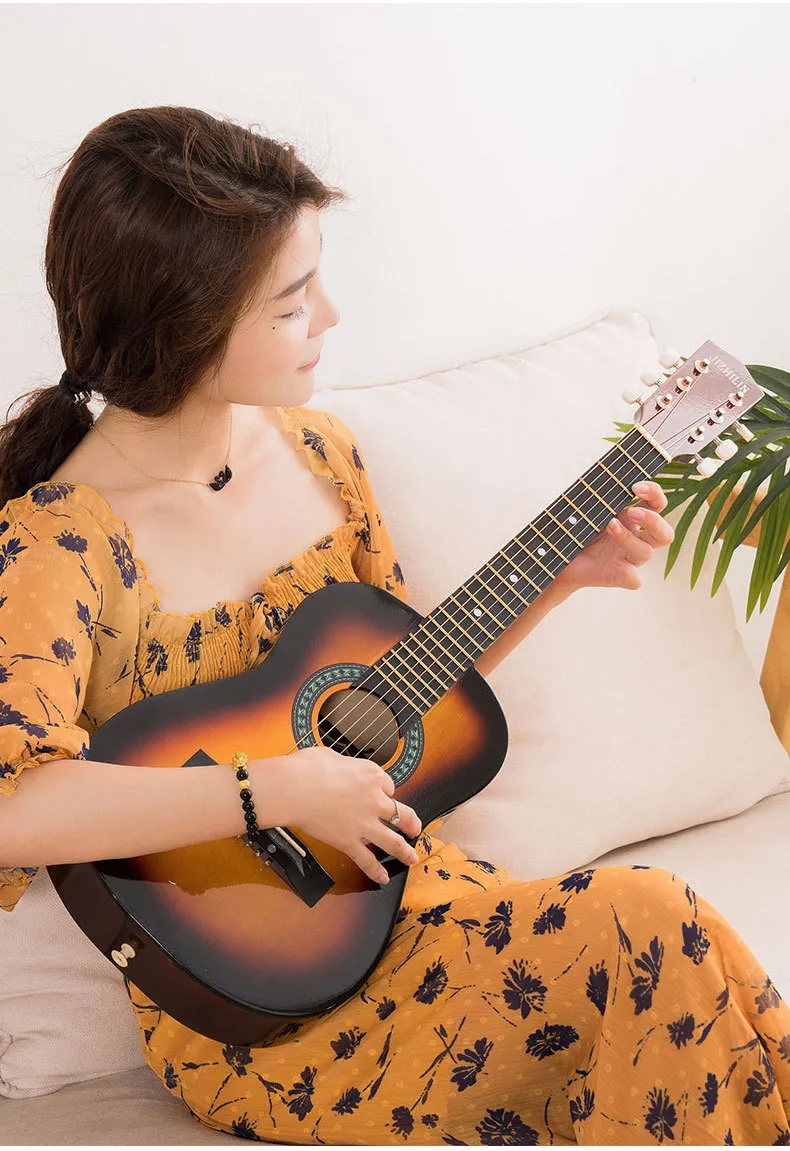 30/36 Inch Acoustic Folk Guitar for Beginners, Students, and Novices - Rounded Corner Design, Ideal Practice Instrument for Aspiring Guitarists showcase 20