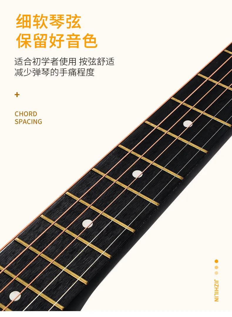 30/36 Inch Acoustic Folk Guitar for Beginners, Students, and Novices - Rounded Corner Design, Ideal Practice Instrument for Aspiring Guitarists showcase 15